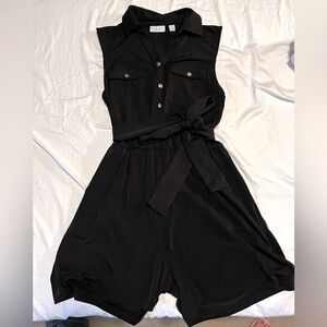New York & Company. Black Sleeveless romper